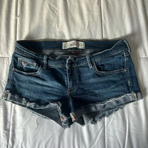 Low waisted Hollister Denim shorts.